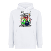 White animal drummer pearl drums Heavyweight Hoodie - lanVoArt
