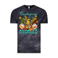 Cloud Black Thanksgiving With My Gnomes Vintage Tee - NancyCooperArtShop