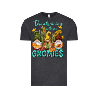 Vintage Black Thanksgiving With My Gnomes Vintage Tee - NancyCooperArtShop