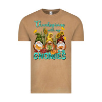 Vintage Camel Thanksgiving With My Gnomes Vintage Tee - NancyCooperArtShop
