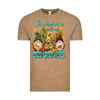 Vintage Coffee Thanksgiving With My Gnomes Vintage Tee - NancyCooperArtShop