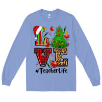 Colony Blue love teacher life christmas Long Sleeve Tee - CowGirlArtShop