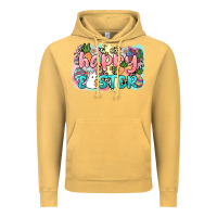 Vintage Mustard Happy Easter Day Vintage Hoodie - HowdyJamesFarm