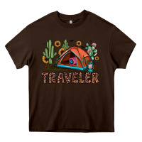Chocolate Brown traveler Heavy Core Tee - JahusDesignShop