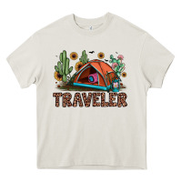 Cream traveler Heavy Core Tee - JahusDesignShop