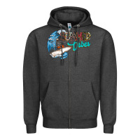 Charcoal Heather Summer Vibes Zipper Hoodie - CowhideDigitalArt