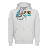 Dove Grey Summer Vibes Zipper Hoodie - CowhideDigitalArt