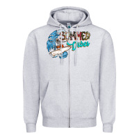 Heather Grey Summer Vibes Zipper Hoodie - CowhideDigitalArt