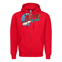Red Summer Vibes Zipper Hoodie - CowhideDigitalArt