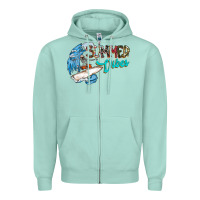 Seafoam Summer Vibes Zipper Hoodie - CowhideDigitalArt