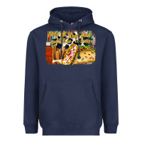 Navy feed me street food and tell me im pretty Heavyweight Hoodie - RacoonDesign