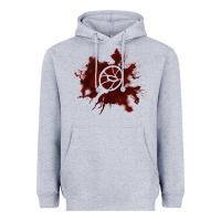 Heather Grey mark of the malkavian Heavyweight Hoodie - lanVoArt