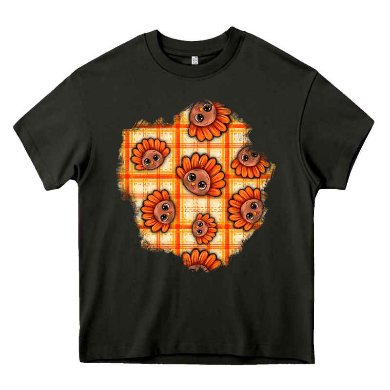 Thanksgiving Turkey With Tartan Patch Heavy Core Tee by BundleAndBundleShop | Teevron