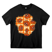 Black Thanksgiving Turkey With Tartan Patch Heavy Core Tee - BundleAndBundleShop