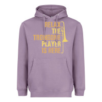 Lavender relax the trombone player is here gift trombone gifts Heavyweight Hoodie - lanVoArt