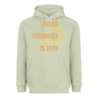 Matcha relax the trombone player is here gift trombone gifts Heavyweight Hoodie - lanVoArt