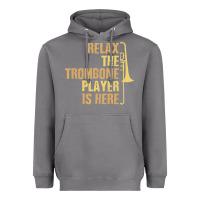 Storm relax the trombone player is here gift trombone gifts Heavyweight Hoodie - lanVoArt