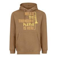 Toasted Coconut relax the trombone player is here gift trombone gifts Heavyweight Hoodie - lanVoArt