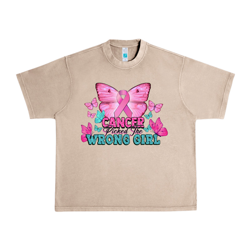 Cancer Picked The Wrong Girl Cancer Awareness Urban Heavy Tee by HowdyJamesFarm | Teevron