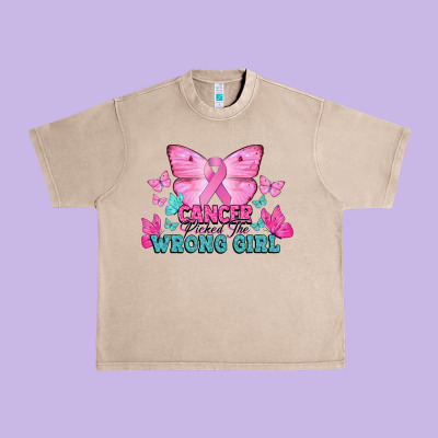 Cancer Picked The Wrong Girl Cancer Awareness Urban Heavy Tee Designed By Howdyjamesfarm