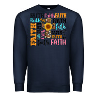 Navy faith cross Premium Sweatshirt - Artiststas