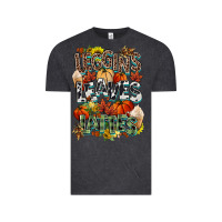 Vintage Black Leaves lattes Fall pumpkin Vintage Tee - NancyCooperArtShop