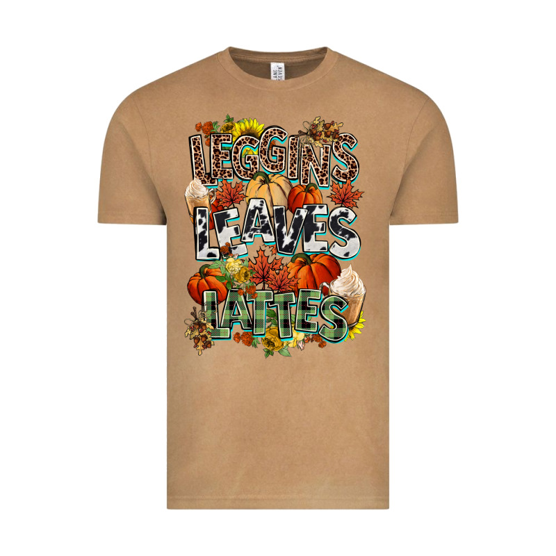 Leaves Lattes Fall Pumpkin Vintage Tee by NancyCooperArtShop | Teevron