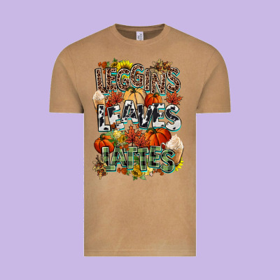 Leaves Lattes Fall Pumpkin Vintage Tee Designed By Nancycooperartshop