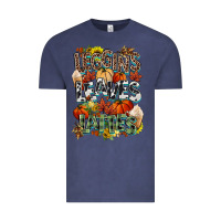 Vintage Denim Leaves lattes Fall pumpkin Vintage Tee - NancyCooperArtShop