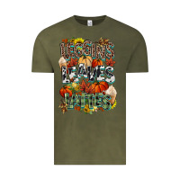 Vintage Olive Leaves lattes Fall pumpkin Vintage Tee - NancyCooperArtShop