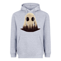 Heather Grey forrest ghost Heavyweight Hoodie - lanVoArt