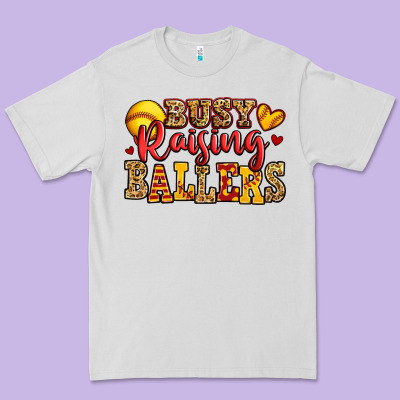 Busy Raising Ballers Softball Premium Tee Designed By Jasminsmagicworld