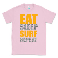 Bubblegum Pink eat sleep surf repeat Classic Tee - Bettercallsaul