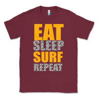 Burgundy eat sleep surf repeat Classic Tee - Bettercallsaul