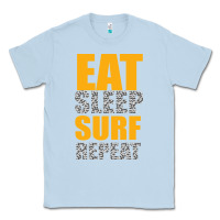 Dusty Blue eat sleep surf repeat Classic Tee - Bettercallsaul
