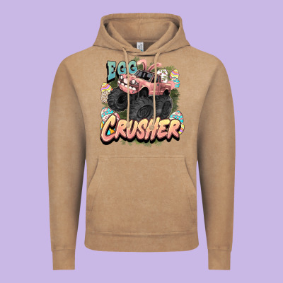 Egg Crusher Easter Truck Easter Day Vintage Hoodie Designed By Howdyjamesfarm