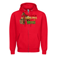 Red All I Want For Christmas Is A Horse Zipper Hoodie - LillyAllenDesigns