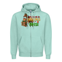 Seafoam All I Want For Christmas Is A Horse Zipper Hoodie - LillyAllenDesigns
