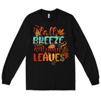 Black fall breeze and autumn leaves Long Sleeve Tee - CowGirlArtShop