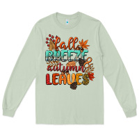 Matcha fall breeze and autumn leaves Long Sleeve Tee - CowGirlArtShop