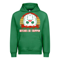 Emerald Halloween Bitches Be Trippin Jason Mask Urban Hoodie - lanVoArt