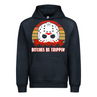 Navy Halloween Bitches Be Trippin Jason Mask Urban Hoodie - lanVoArt