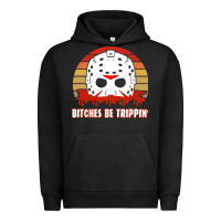 Pigment Black Halloween Bitches Be Trippin Jason Mask Urban Hoodie - lanVoArt