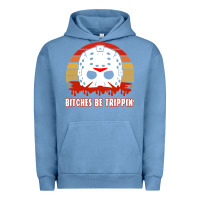 Pigment Pebble Blue Halloween Bitches Be Trippin Jason Mask Urban Hoodie - lanVoArt