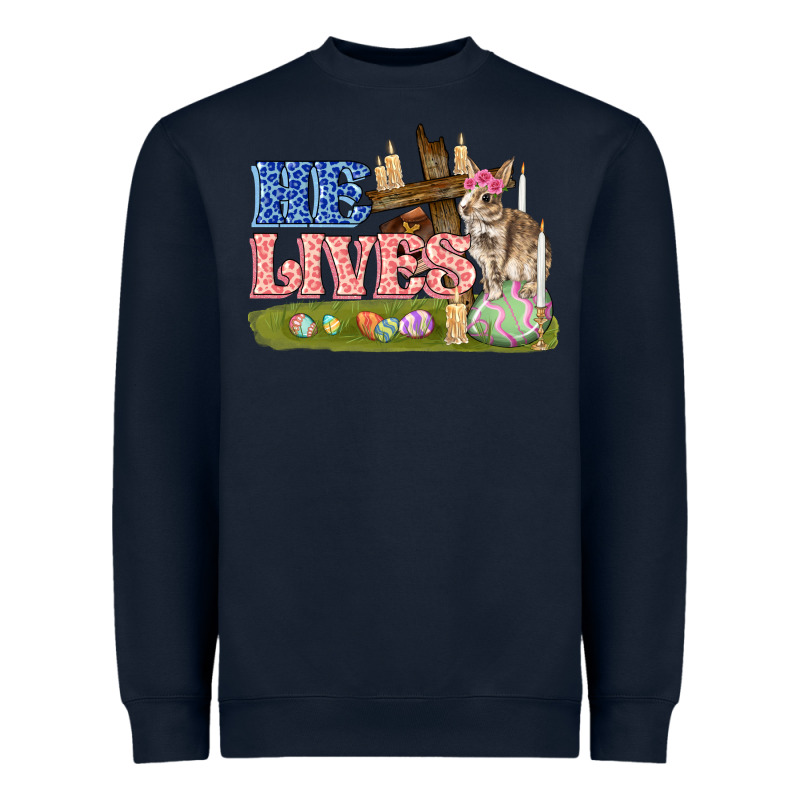 He Lives Easter Heavyweight Sweatshirt by FaDigitalArtStudio | Teevron