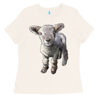 Bone southdown baby sheep Ladies Tee - LillyAllenDesigns