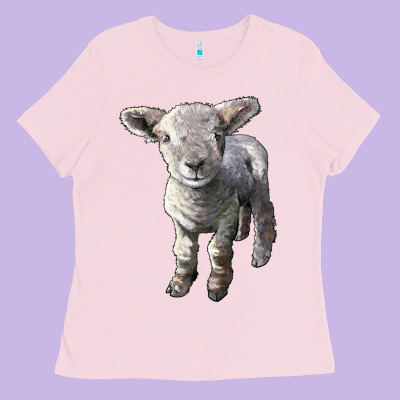 Southdown Baby Sheep Ladies Tee Designed By Lillyallendesigns
