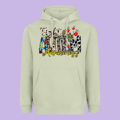 Fight For Autism Awareness Heavyweight Hoodie Designed By Racoondesign