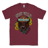 Burgundy turquoise bison Classic Tee - RacoonDesign