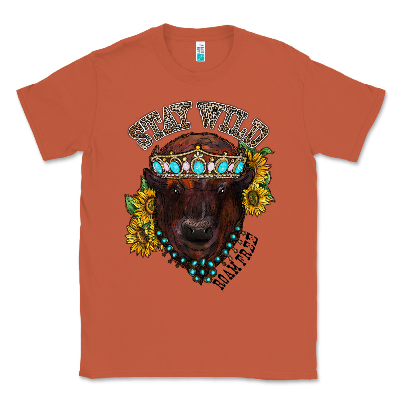 Turquoise Bison Classic Tee by RacoonDesign | Teevron